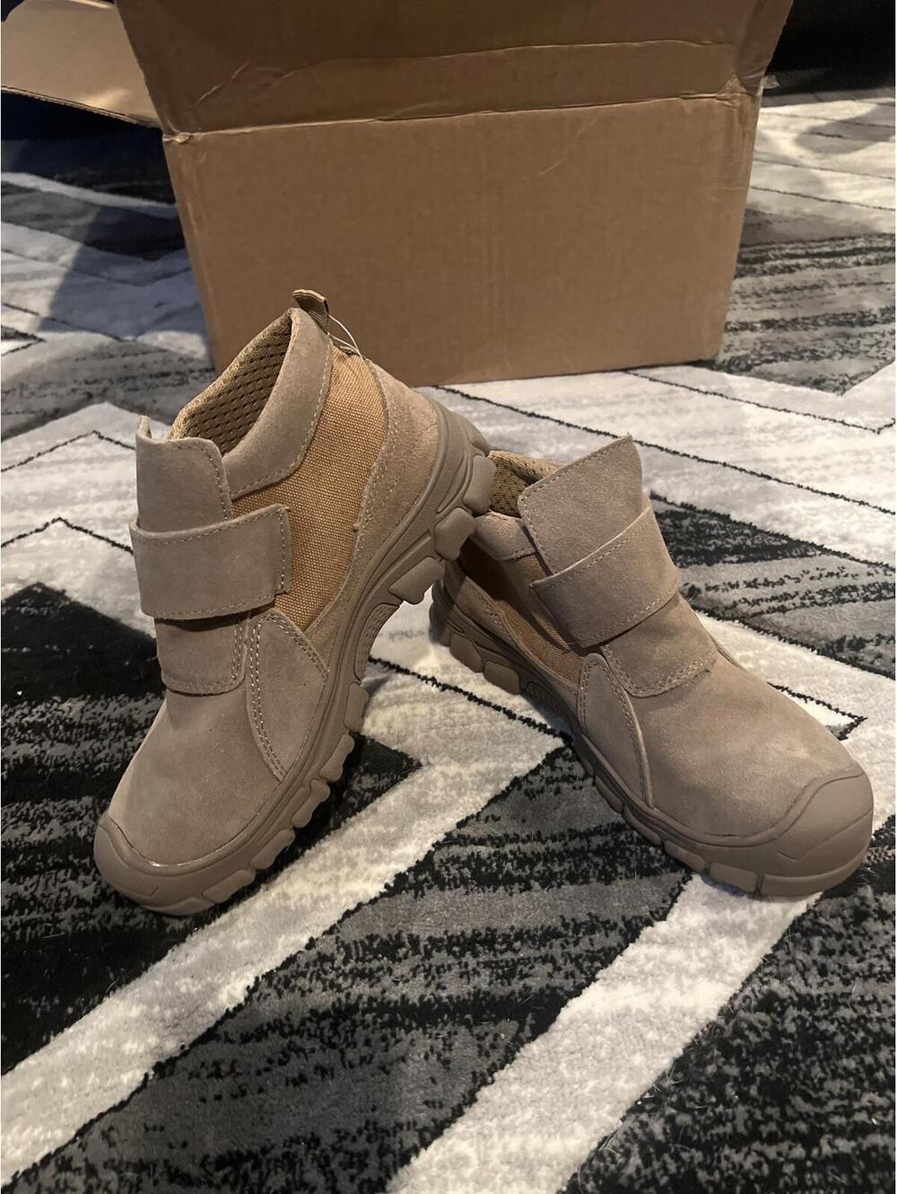 Guyisa Tan Suede Hiking Boots with Strap - Comparable to women’s size 7/8